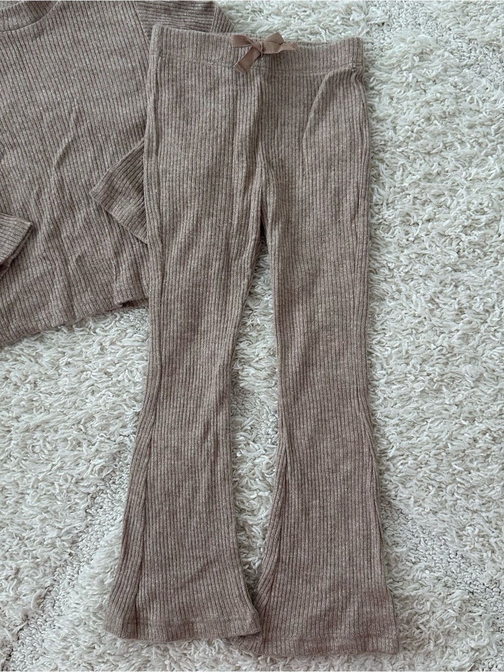 Zara Brown Ribbed Sparkle Set - Picture 2 of 7